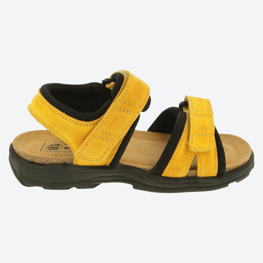 Womens Wide Fit DB Peel Sandals in Navy Suede - Image 5