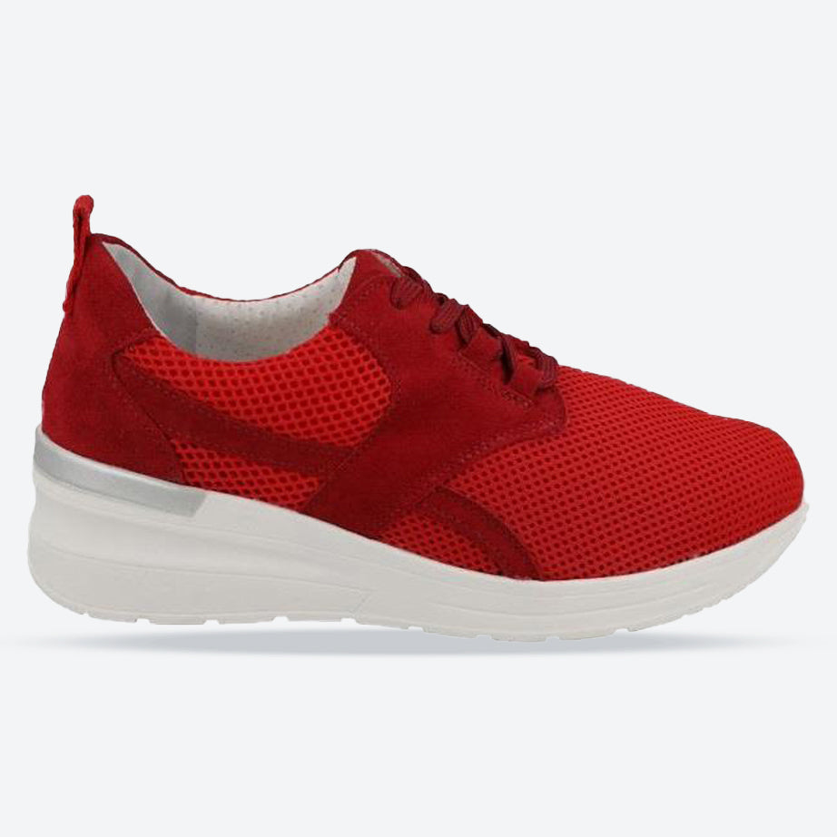 Women's Wide Fit DB Pollyanna Trainers in Grey Mesh - Image 15