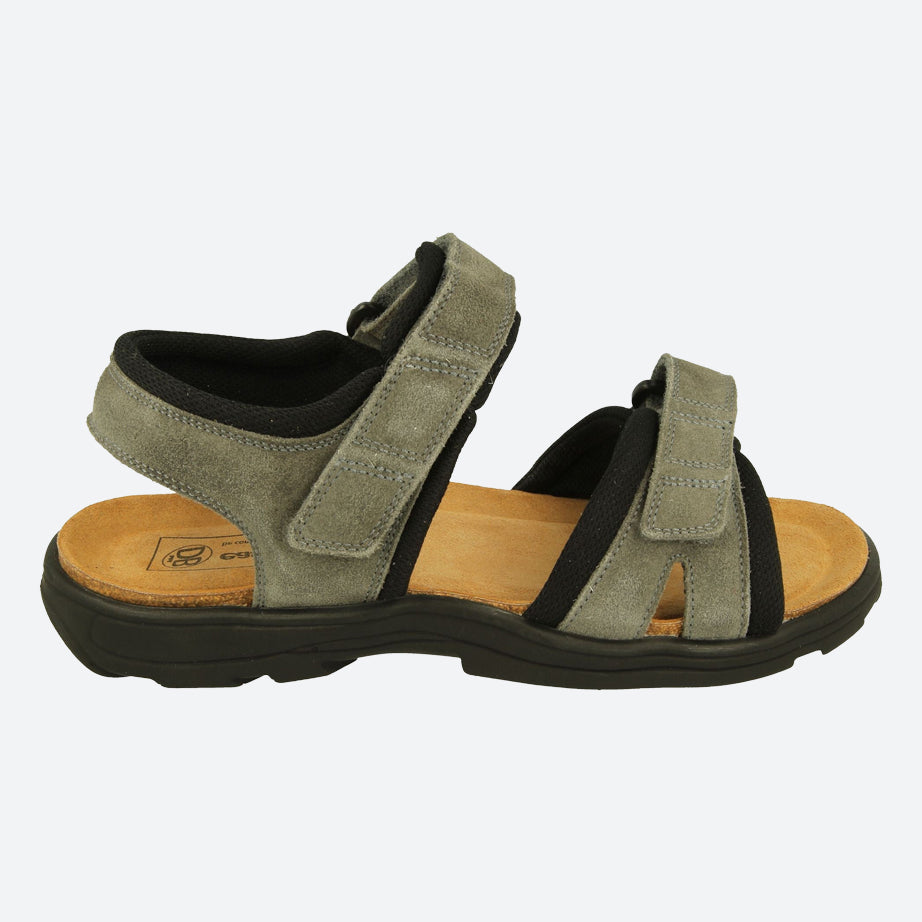 Mens Wide Fit DB Ramsey Sandals in Brown Suede - Image 5