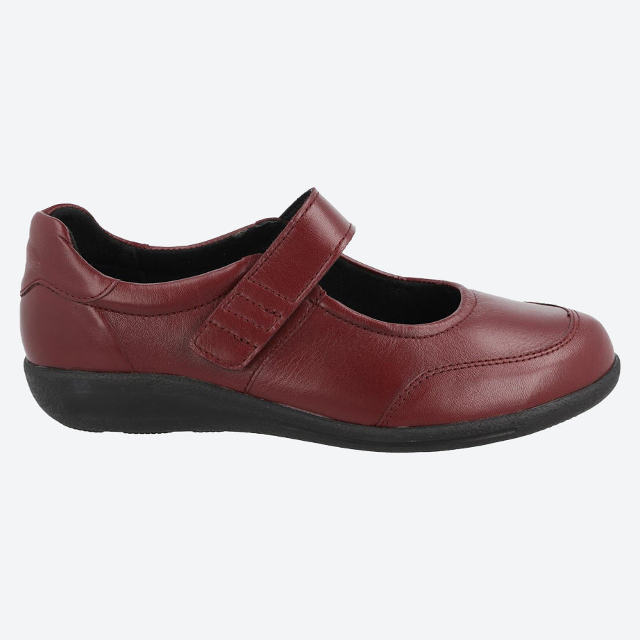 Women's Wide Fit DB Redpoll Shoes in Black Stretch Leather - Image 10