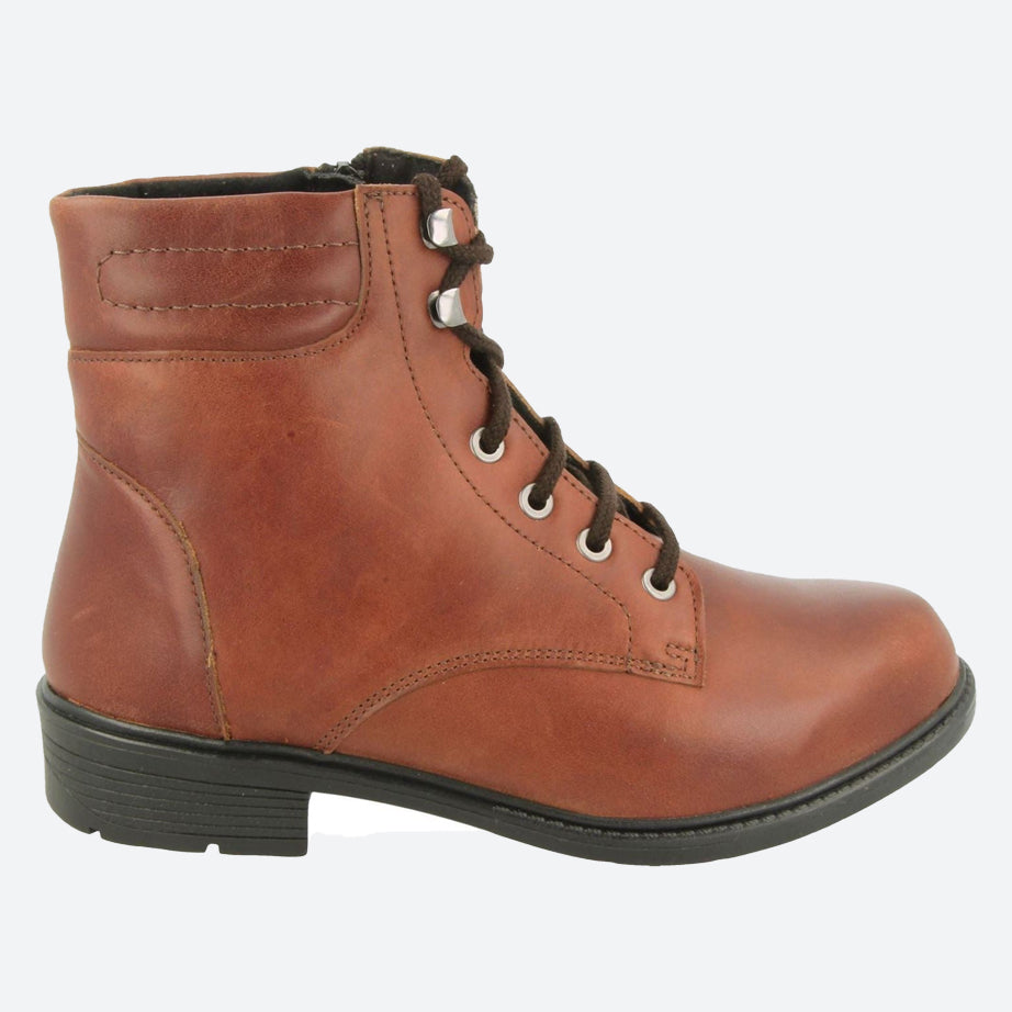 Womens Wide Fit DB Reef Boots in Chestnut Brown - Image 6