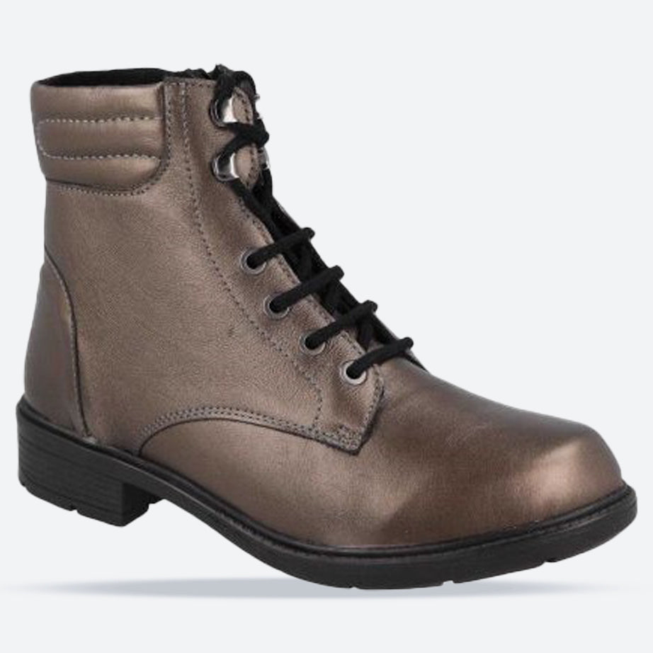 Womens Wide Fit DB Reef Boots in Chestnut Brown - Image 11