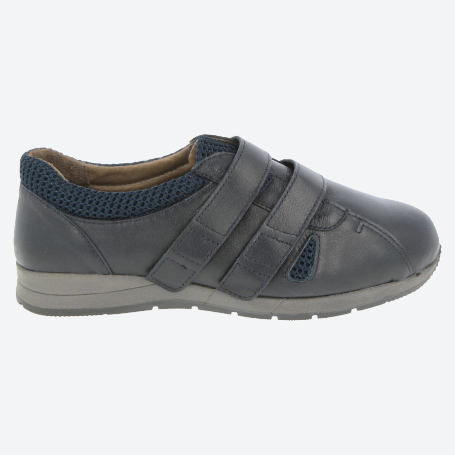 Womens Wide Fit DB Riley Leather Shoes in Black Leather - Image 11