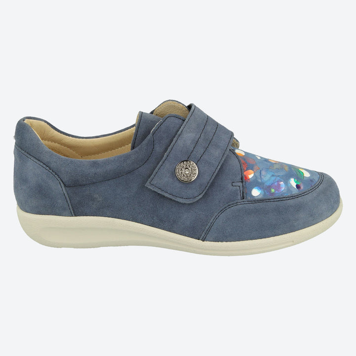 Womens Wide Fit DB Royston Shoes in Black - Image 1
