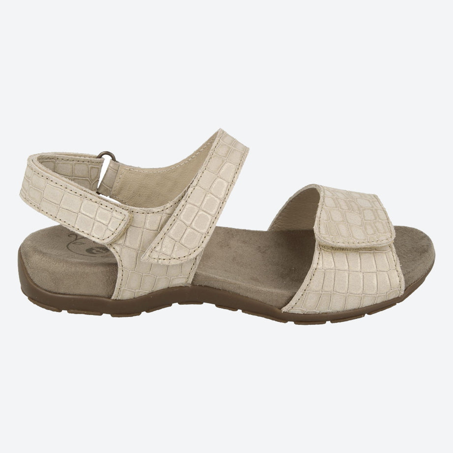 Womens Wide Fit DB Sussex Sandals in Black Patent Reptile - Image 10