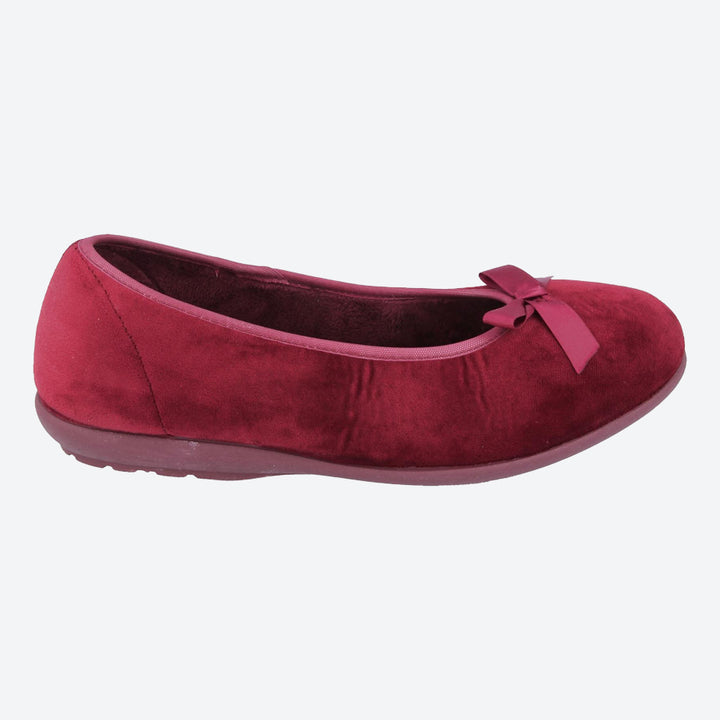 Womens Wide Fit DB Thetford Slippers in Black - Image 1
