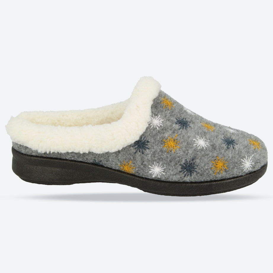 Womens Wide Fit DB Tracey Slippers in Navy - Image 4