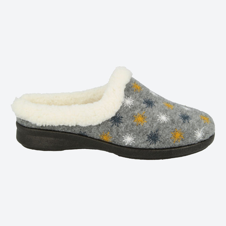 Womens Wide Fit DB Tracey Slippers in Navy - Image 1