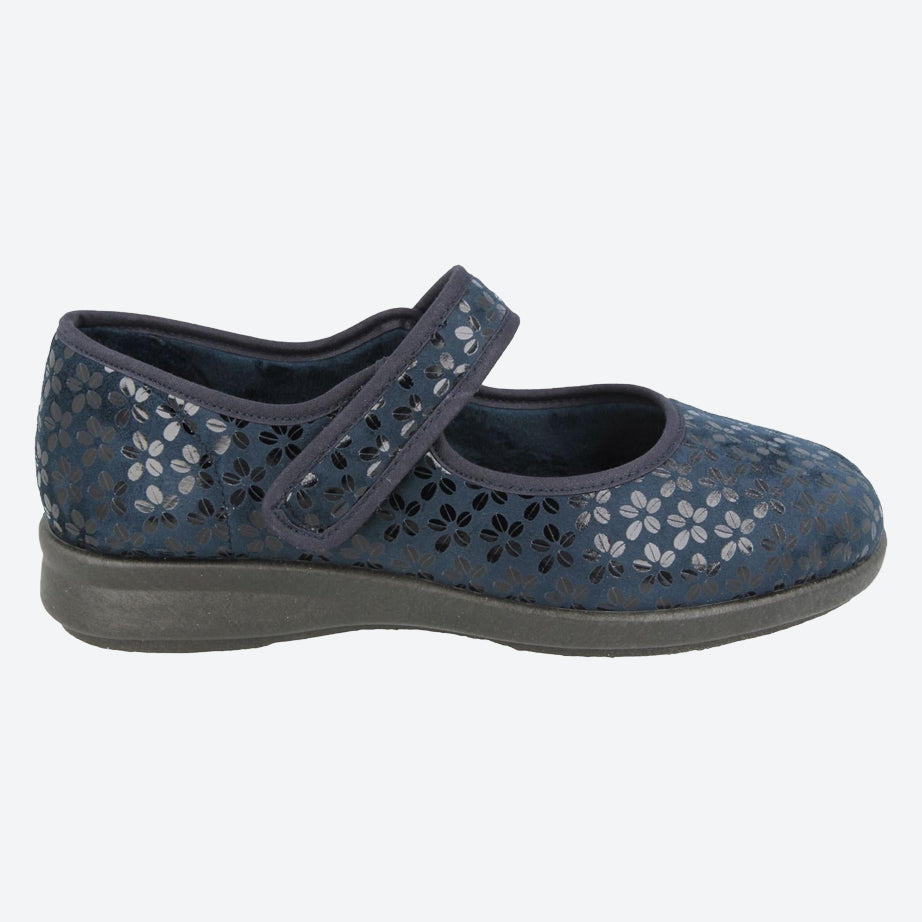Womens Wide Fit DB Vermont Shoes in Black Stretch - Image 6