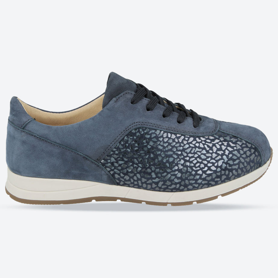 Womens Wide Fit DB Whitworth Canvas in Black & Stretch - Image 5