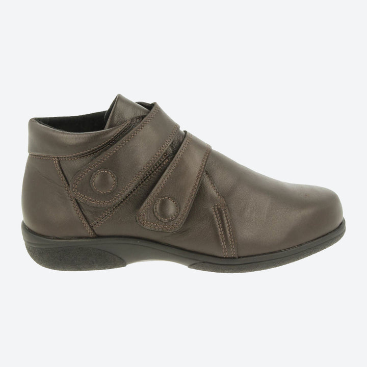 Womens Wide Fit DB Woodpecker Boots in Black Leather - Image 1