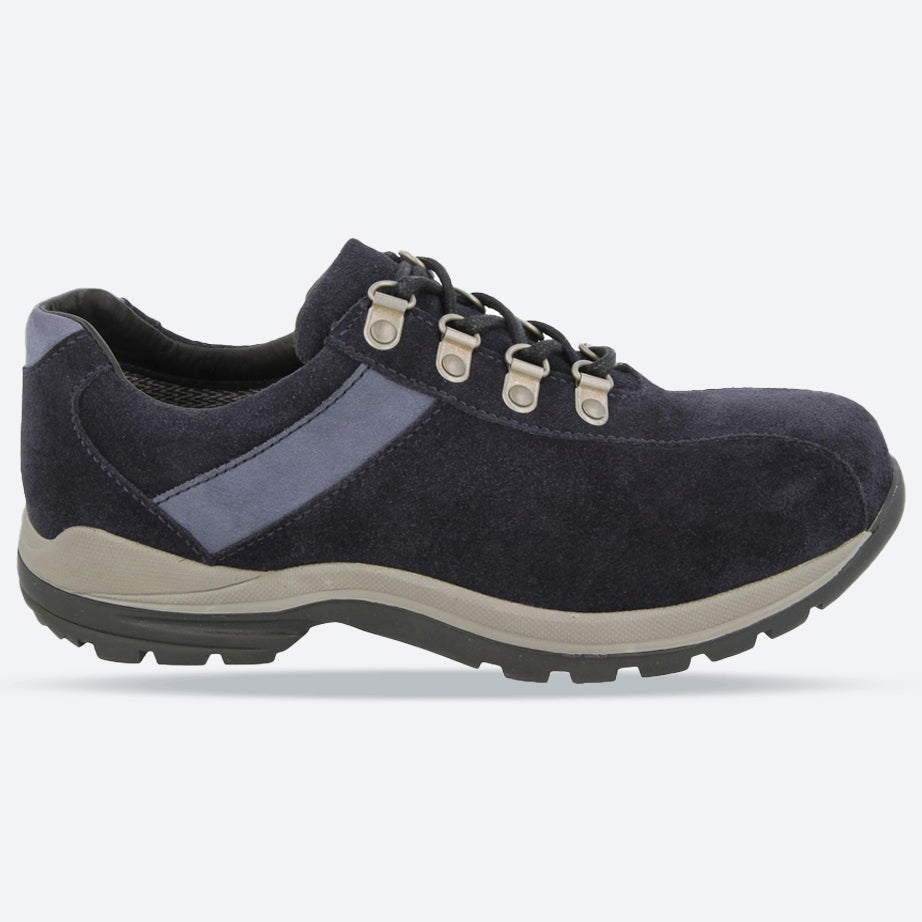 Womens Wide Fit DB Wyoming Walking Trainers in Black Suede - Image 21