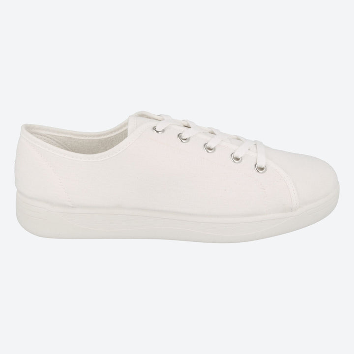 Womens Wide Fit DB Yoko Canvas in Washed Black - Image 1