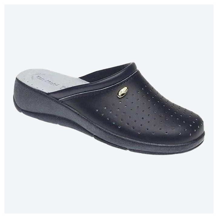 Womens Wide Fit DEK L128 Mule Sandals in Black - Image 1