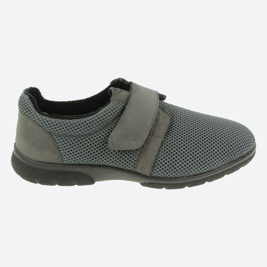 Men's Wide Fit DB Desmond Shoes in Black Textile - Image 11