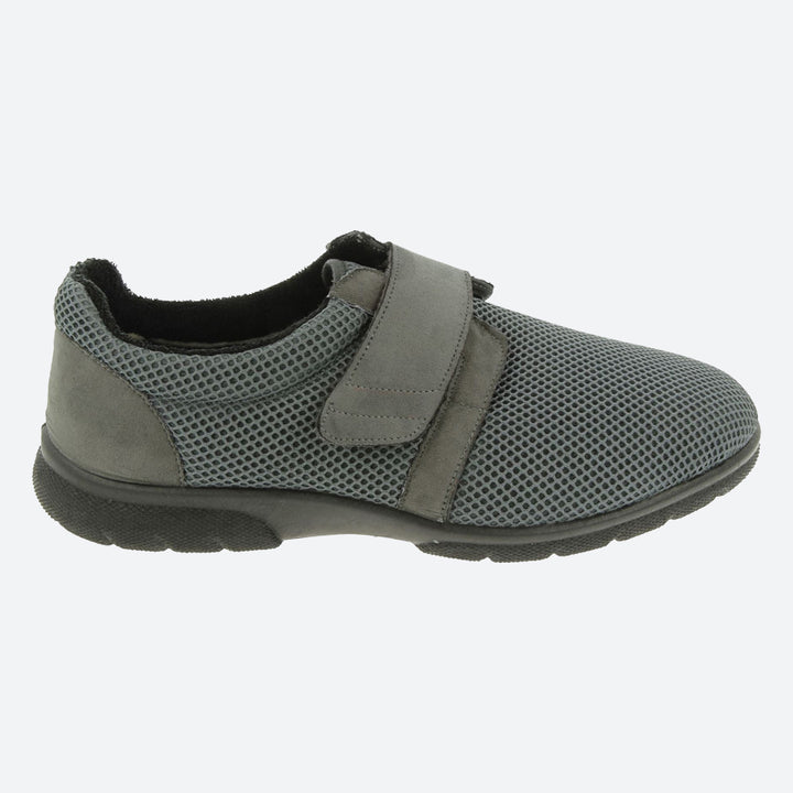 Men's Wide Fit DB Desmond Shoes in Black Textile - Image 1