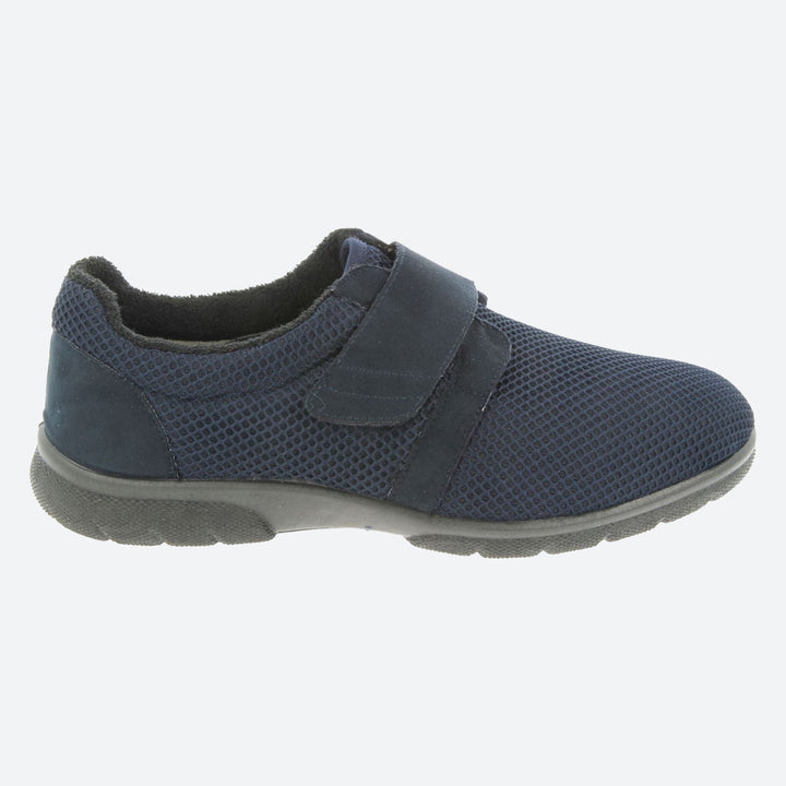 Men's Wide Fit DB Desmond Shoes in Black Textile - Image 1