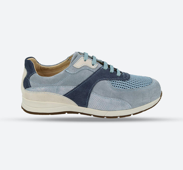 Womens Wide Fit DB Diss Casual Trainers in Blue / Multi - Image 1