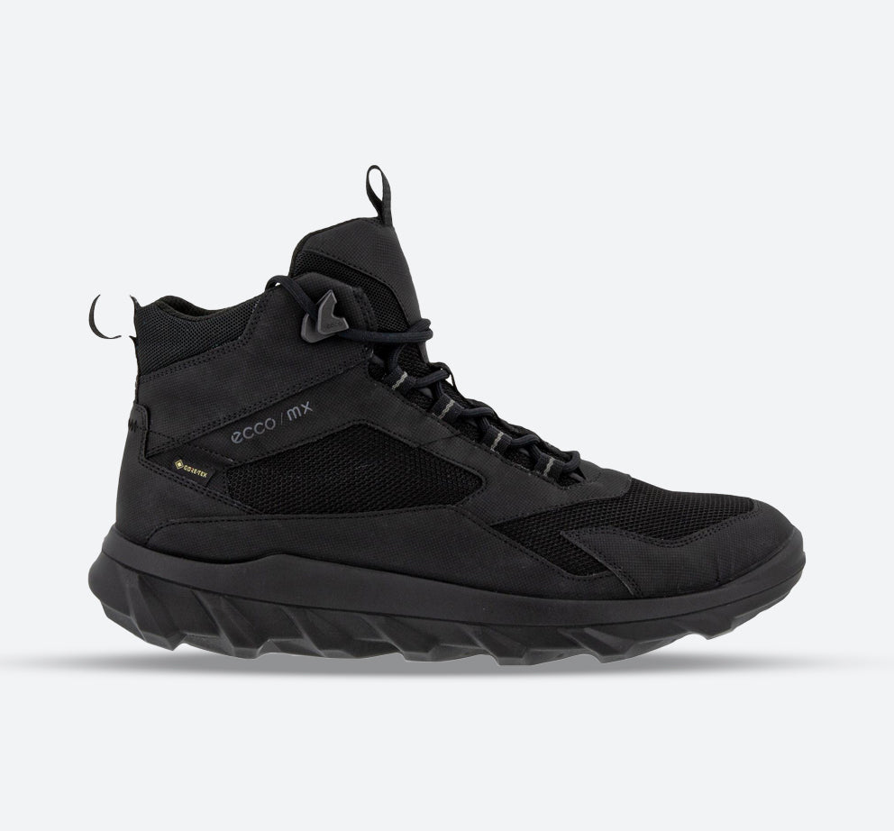 Men's Wide Fit ECCO Mx M Mid Gtx GORE TEX Boots in Black - Image 1
