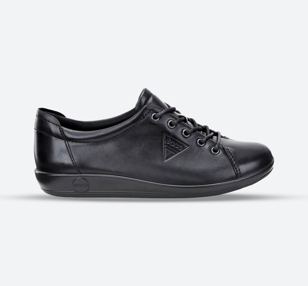Women's Wide Fit ECCO Soft 2.0 Shoes in Black - Image 1