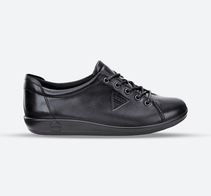 Women's Wide Fit ECCO Soft 2.0 Shoes in Black - Image 1