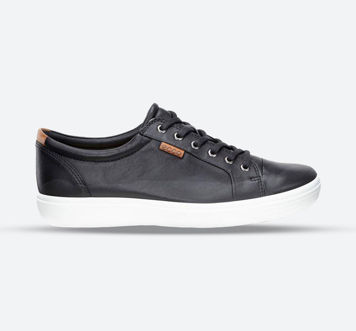 Men's Wide Fit ECCO Soft 7 Shoes in Black - Image 1