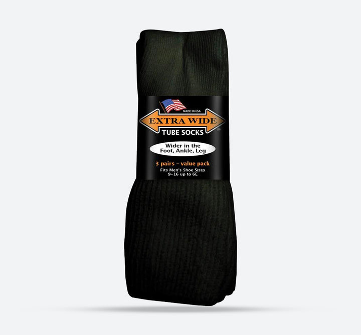 Mens Extra Wide EW801 3-Pairs Tube Crew Socks in 9 UK-16 UK - Image 1