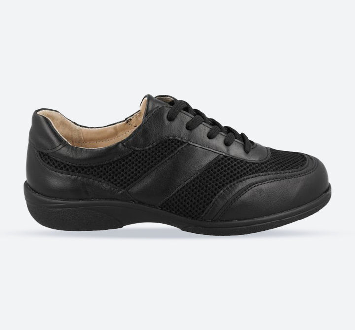 Women's Wide Fit DB Echo Canvas Trainers in Black - Image 1
