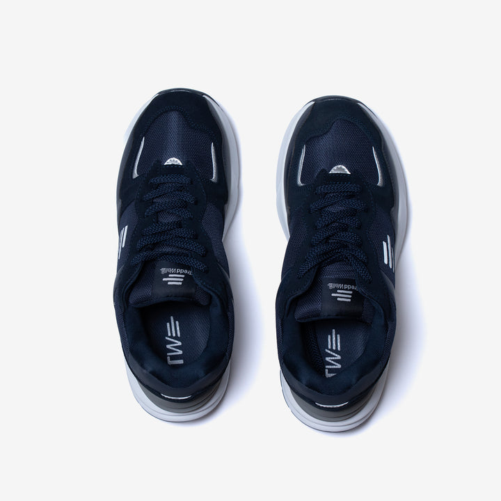 Men's Wide Fit Tredd Well Element Trainers in Navy - Image 1