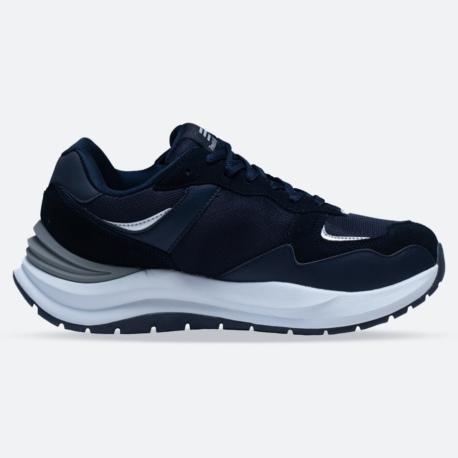 Men's Wide Fit Tredd Well Element Trainers in Navy - Image 1