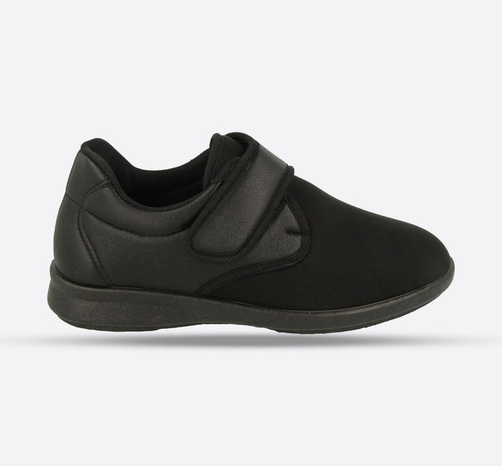 Womens Wide Fit DB Eliza Shoes in Black / Stretch - Image 1