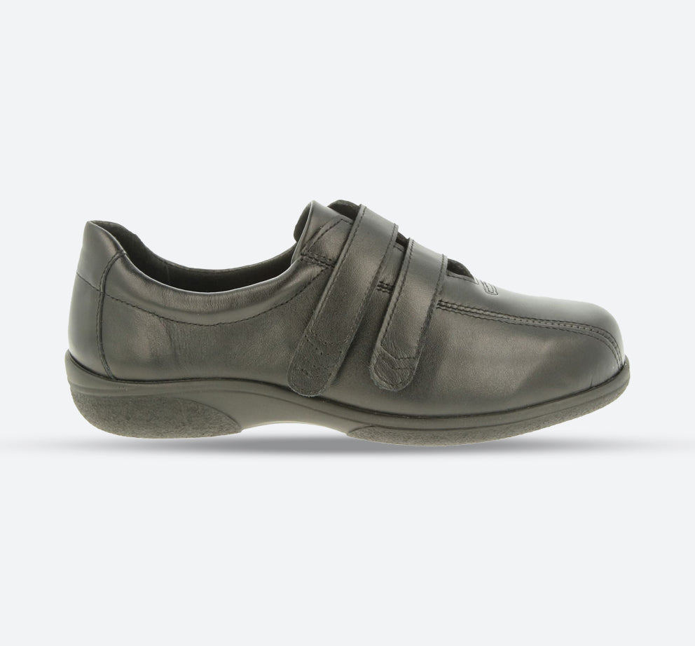 Womens Wide Fit DB Europe Shoes in Black - Image 1
