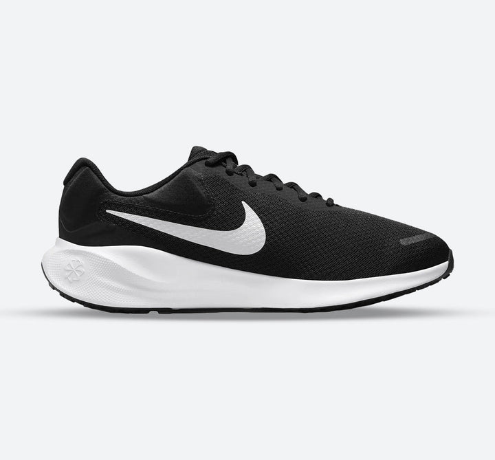 Women's Wide Fit Nike FB8501-002 Revolution 7 Running Trainers in Black/White - Image 1