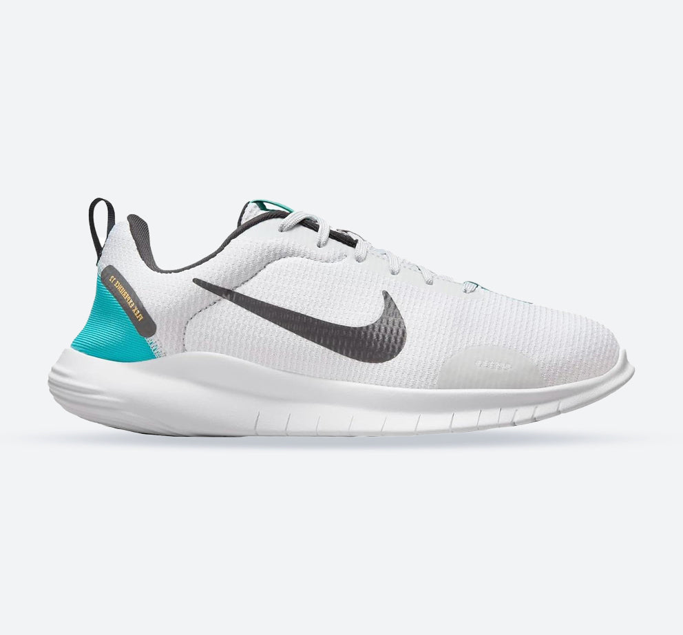 Women's Wide Fit Nike FZ4674-002 Flex Experience RN 12 Trainers in Pure Platinum/Black White - Image 1