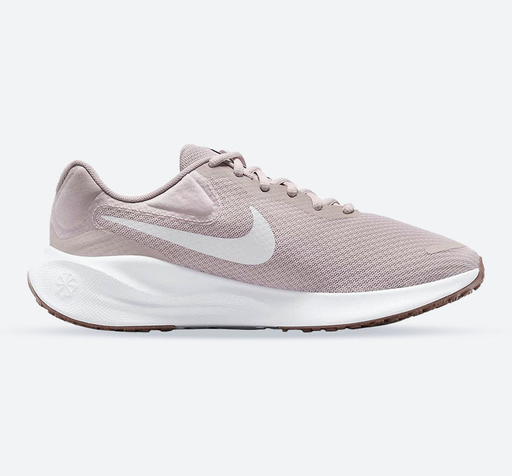 Women's Wide Fit Nike FZ6829-007 Revolution 7 Trainers in Mauve/White - Image 1