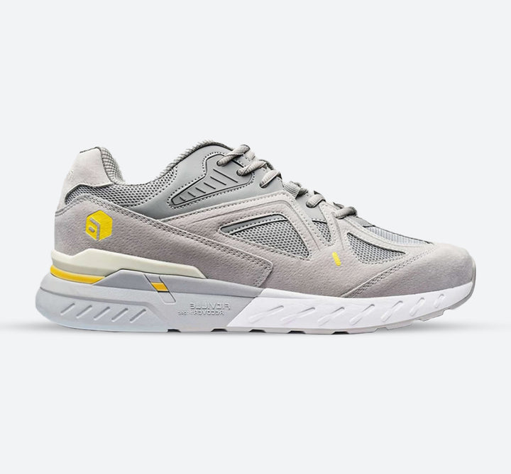 Mens Wide Fit Fitville Extra Wide Trainers in Sandy Grey - Image 1