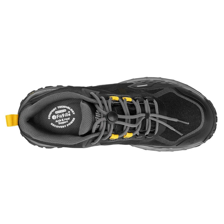 Men's Wide Fit Fitville Creekcross V1 Waterproof Hiking Trainers in Black/Grey - Image 1