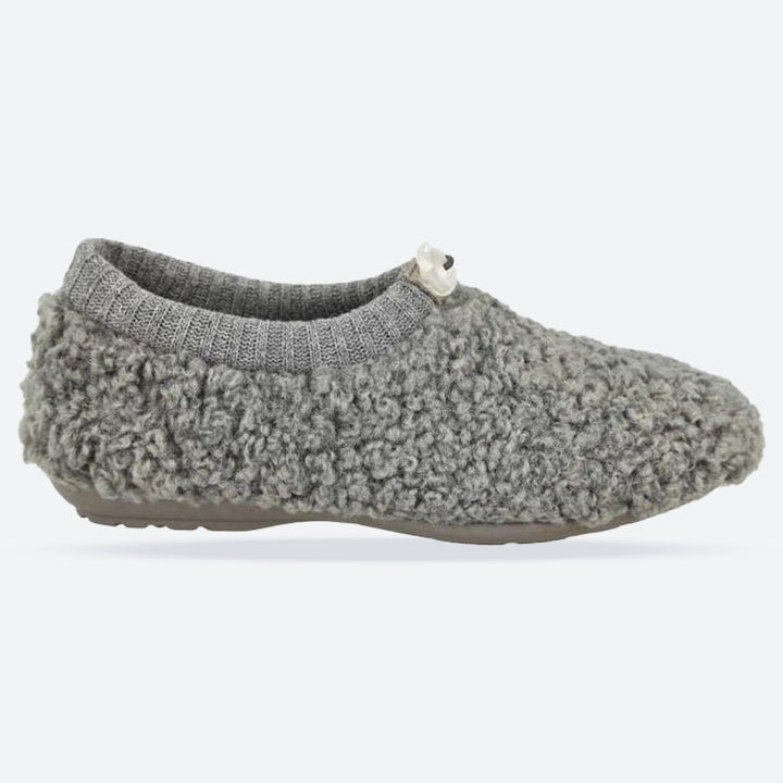 Women's Wide Fit DB Florentine Slippers in Grey Textile - Image 1