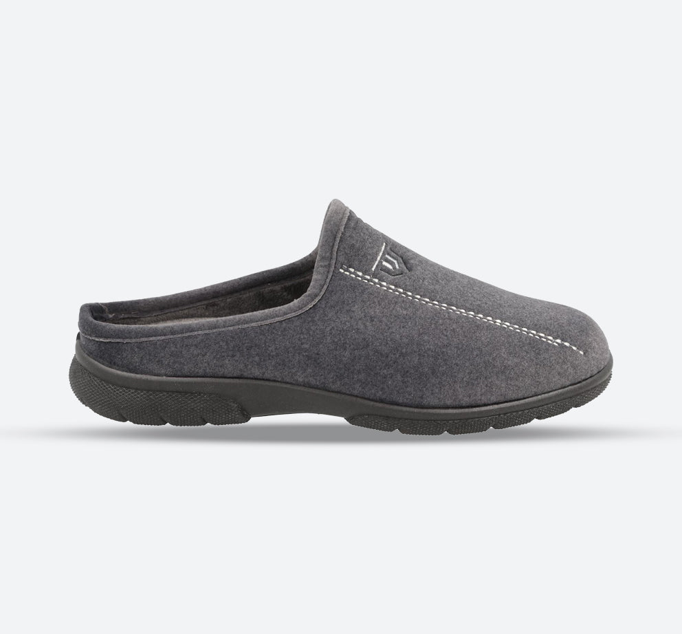 Men's Wide Fit DB Fred Mules in Grey - Image 1