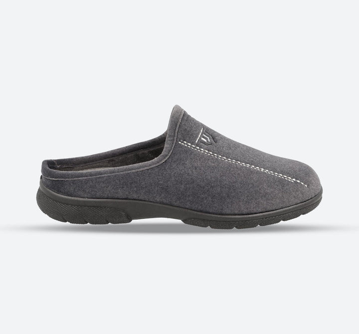 Men's Wide Fit DB Fred Mules in Grey - Image 1