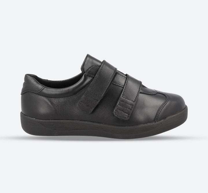 Women's Wide Fit DB Grasshopper Shoes in Black Leather - Image 1