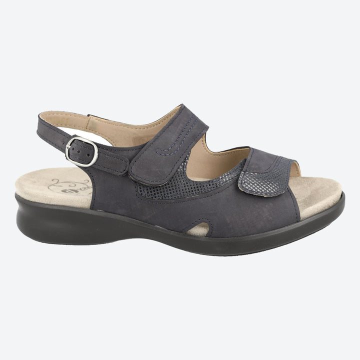 Womens Wide Fit DB Georgina Sandals in Black - Image 1