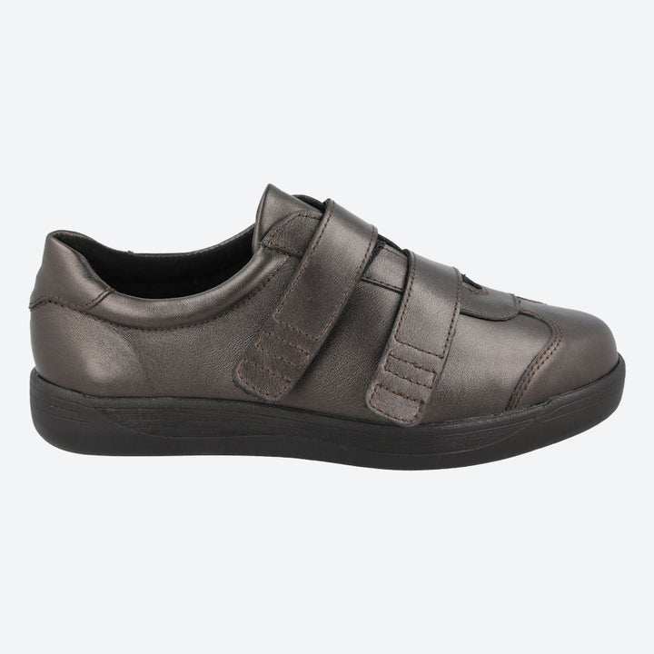 Women's Wide Fit DB Grasshopper Shoes in Black Leather - Image 1