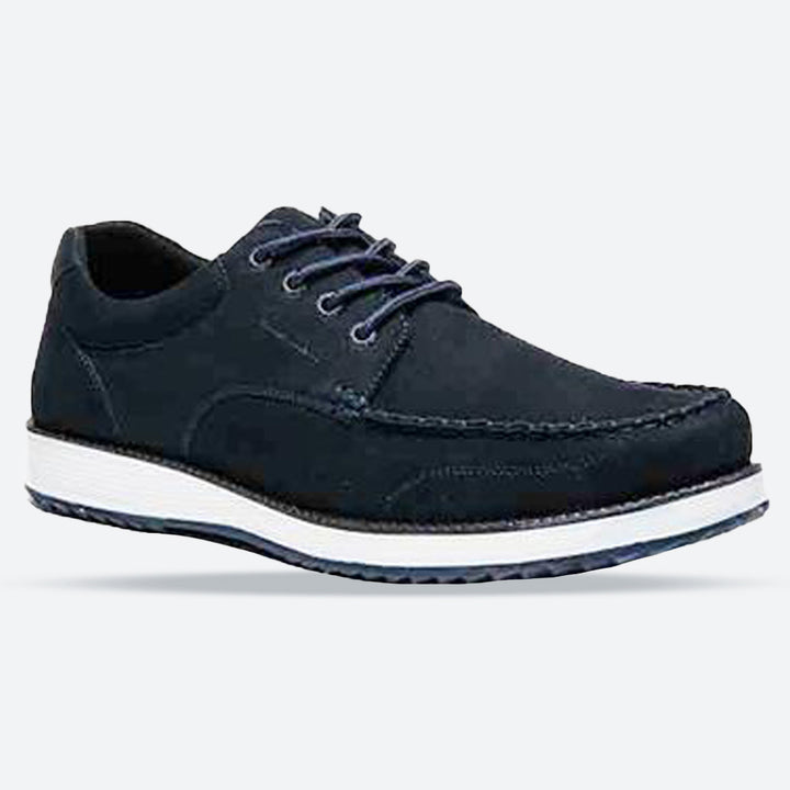 Mens Wide Fit Grunwald 1723 Lace Shoes in Navy - Image 1