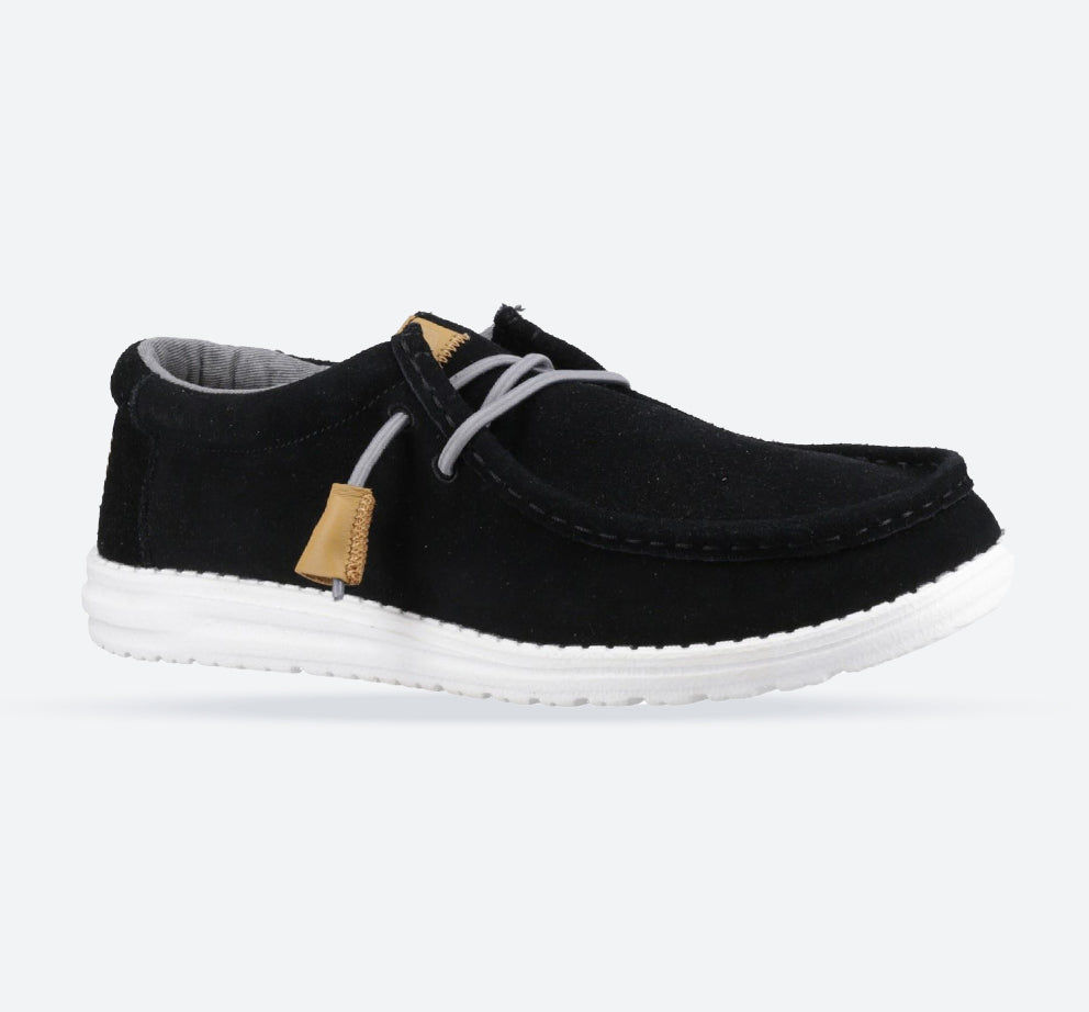 Men's Heydude 40404 Wally Craft Suede Shoes in Black - Image 1