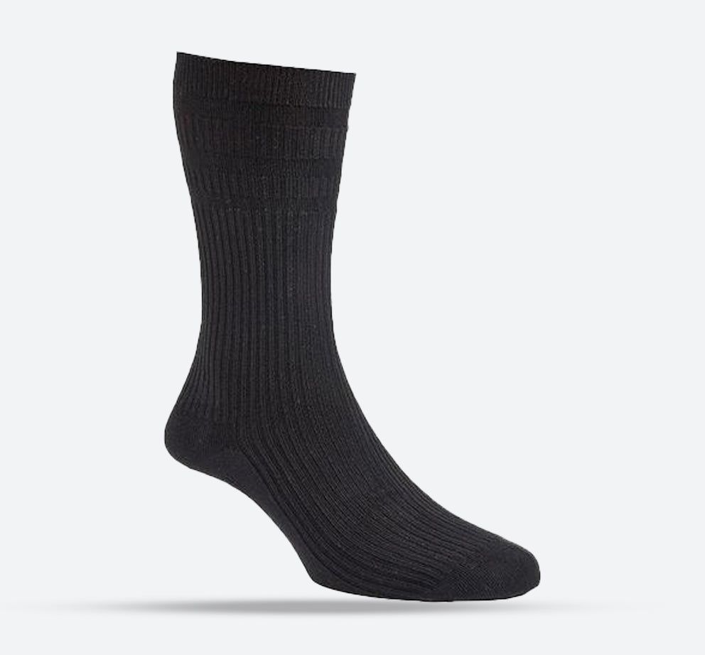 Mens HJ HALL Softop HJ190H Wool Socks in Black - Image 1