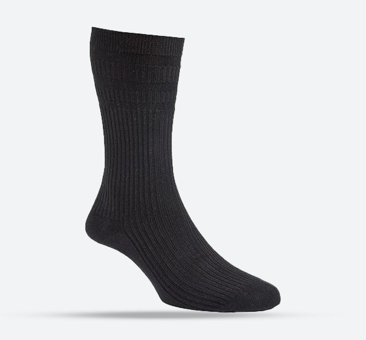 Mens HJ HALL Softop HJ190H Wool Socks in Black - Image 1