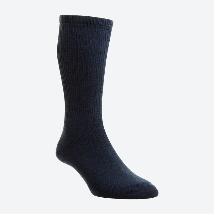 Mens Wide Fit HJ Hall HJ1351 Diabetic Cotton Socks in Black - Image 1