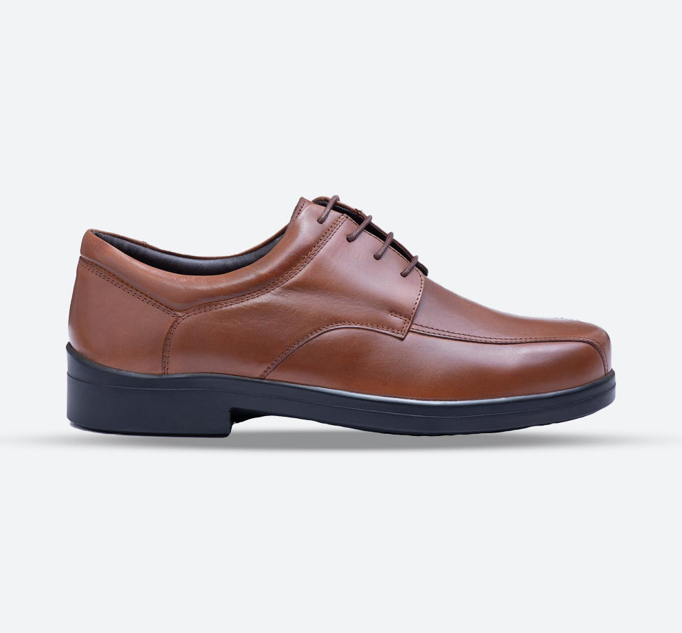 Mens Wide Fit Tredd Well Holmes Lace Shoes - Tan in Tan - Image 1