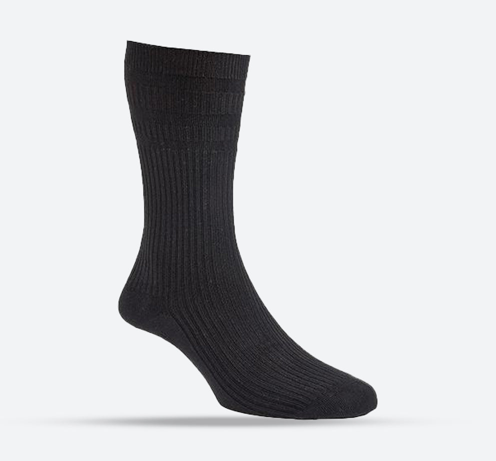 Mens Extra Wide Fit HJ Hall HJ91 Softop Cotton Socks in Navy - Image 1
